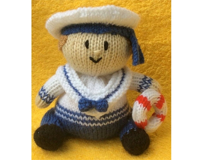 KNITTING PATTERN - Sailor chocolate orange cover/ 14 cms toy