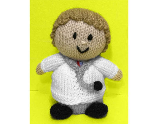 KNITTING PATTERN - Doctor Chocolate orange cover / 15 cms Nurse NHS Worker toy