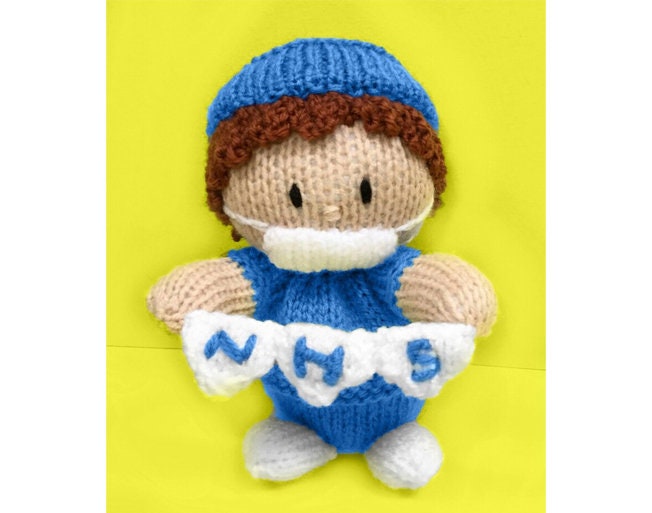 KNITTING PATTERN - NHS Worker Chocolate orange cover / 15 cms Doctor Nurse toy