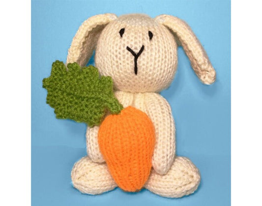 KNITTING PATTERN - Muncher Carrot Bunny choc orange cover / 15 cms Easter toy