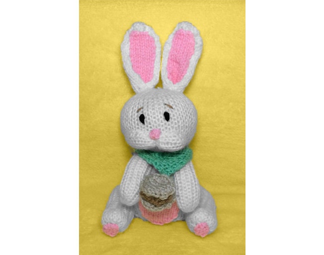 KNITTING PATTERN - Pancake the Bunny inspired choc orange cover / toy