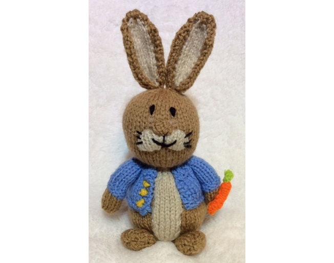 KNITTING PATTERN - Peter the Rabbit chocolate orange cover or 18 cms toy