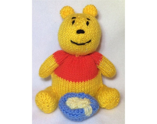 KNITTING PATTERN - Winnie the Pooh inspired chocolate orange cover / 15 cms toy