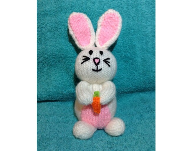 KNITTING PATTERN - Easter bunny chocolate orange cover or 18 cms rabbit toy