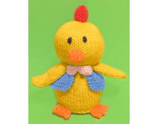 KNITTING PATTERN - Chester the Chick Choc orange cover / 15cm Easter Chicken toy