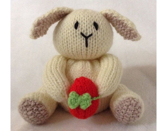 KNITTING PATTERN - Cream Easter bunny and egg chocolate orange cover /toy rabbit