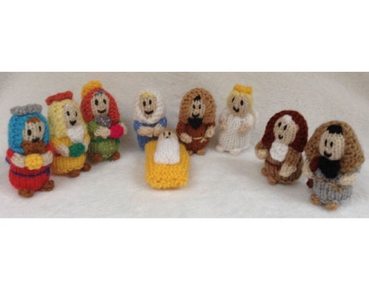 KNITTING PATTERN - Nativity Christmas tree decorations / ornaments / 7cms figures