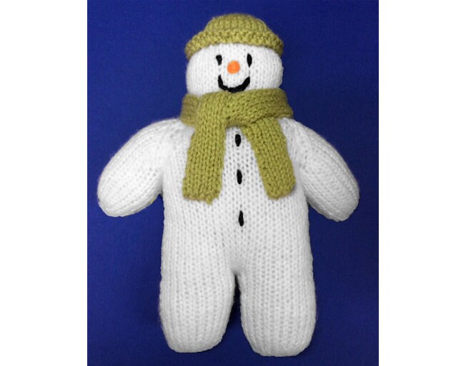 KNITTING PATTERN - Christmas The Snowman inspired 24 cms Soft Plush Toy