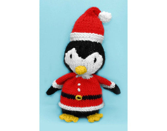 KNITTING PATTERN - Santa Penguin Chocolate orange cover / 15 cms Christmas toy