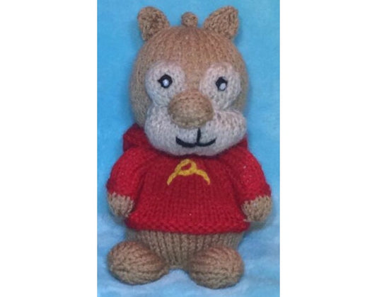 KNITTING PATTERN - Alvin and the Chipmunks inspired choc orange cover /15cms toy