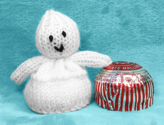 KNITTING PATTERN - Halloween Ghost chocolate cover fits Tea Cake Marshmallow