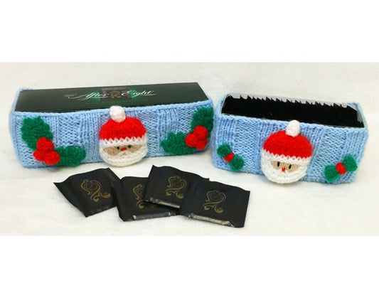 KNITTING PATTERN - Christmas Santa After Eight Mint Box Sweet Tub Covers