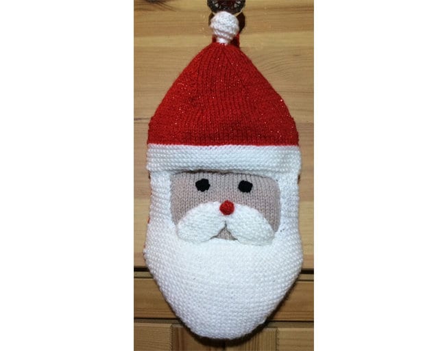 KNITTING PATTERN - Letter To Santa Novelty Decoration Father Christmas Gift Bag