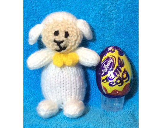 KNITTING PATTERN - Easter Lamb chocolate cover fits Creme Egg