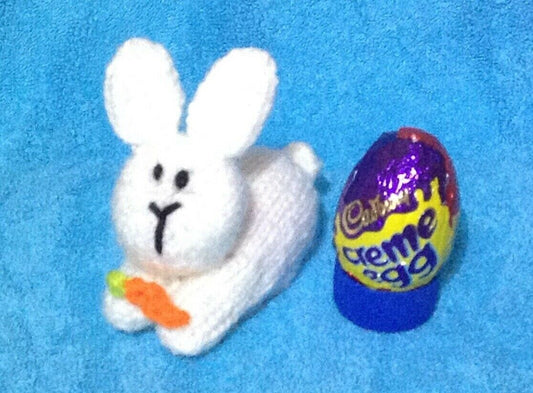 KNITTING PATTERN - Easter Bunny chocolate cover fits Creme Egg