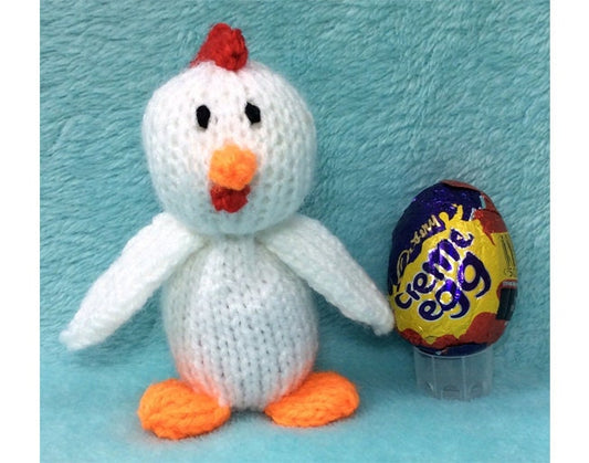 KNITTING PATTERN - Rooster Choc cover Easter Chick Creme Egg - Farm Animal