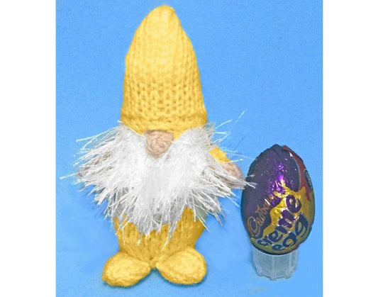 KNITTING PATTERN - Easter Gonk Gnome chocolate cover fits Creme Egg