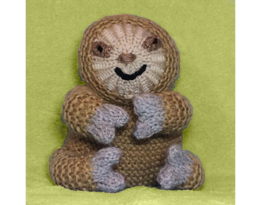 KNITTING PATTERN - Sloth chocolate orange cover / 13 cms Zoo Animal Toy