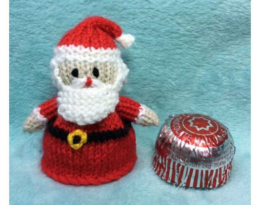 KNITTING PATTERN - Christmas Santa chocolate cover fits Tea Cake Marshmallow