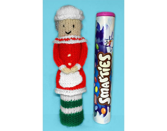 KNITTING PATTERN - Mother Christmas Smarties Sweet Holder 22 cms - Mrs Claus