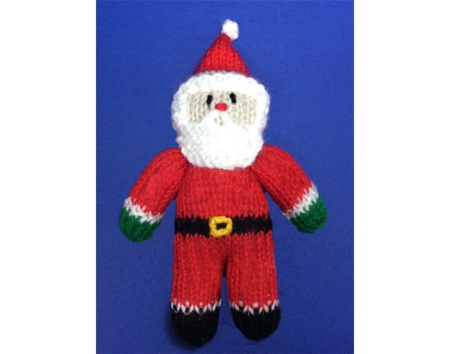 KNITTING PATTERN - Father Christmas Finger Puppet 14 cms Santa toy