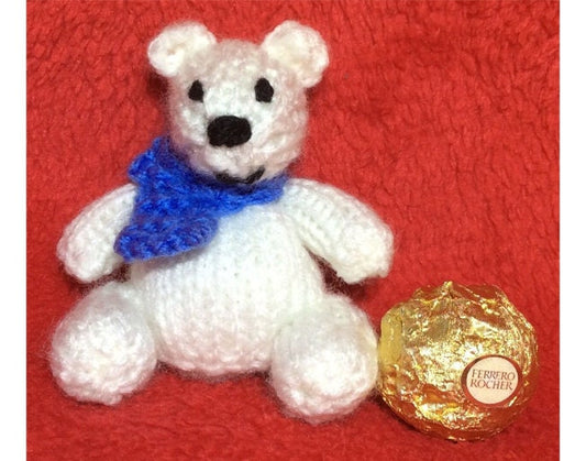 KNITTING PATTERN - Polar Bear chocolate cover fits Christmas Ferrero Rocher