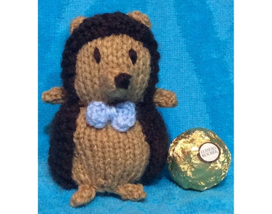 KNITTING PATTERN - Horace the Hedgehog chocolate cover fits Ferrero Rocher