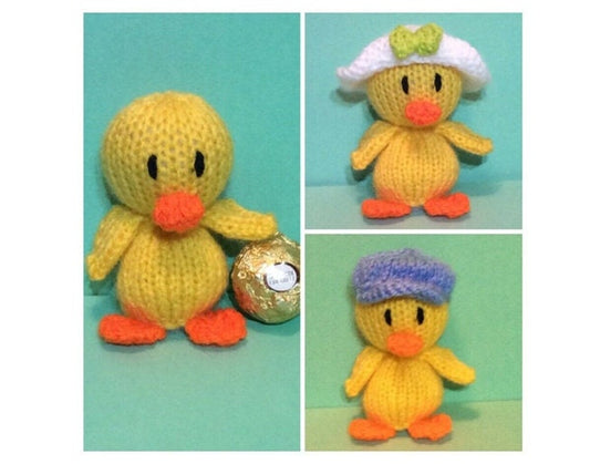 KNITTING PATTERN - Easter Chick chocolate cover fits Ferrero Rocher