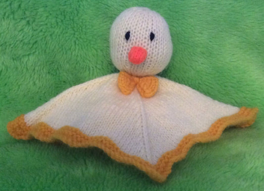 KNITTING PATTERN - Chick Comforter Baby Toy - Great for Easter and charity