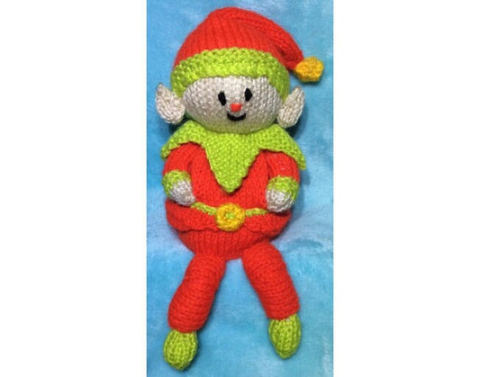 KNITTING PATTERN - Sitting Elf chocolate orange cover / 15cms Christmas toy