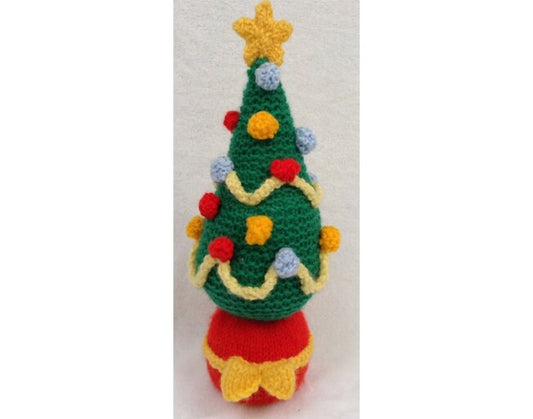 KNITTING PATTERN - Christmas Tree chocolate orange cover or 25 cms decoration