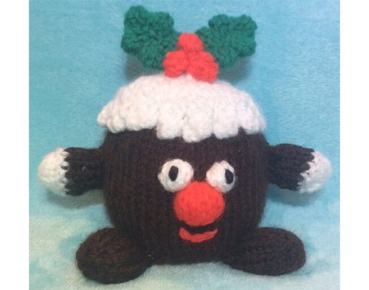 KNITTING PATTERN - Chubby Pudding choc orange cover / 10 cms Christmas toy