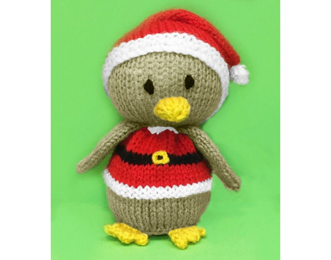 KNITTING PATTERN - Santa Robin Chocolate orange cover / 15 cms Christmas toy