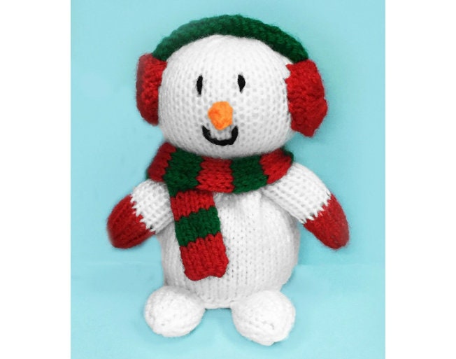 KNITTING PATTERN - Sparkles Snowman Chocolate orange cover / 14cms Christmas toy