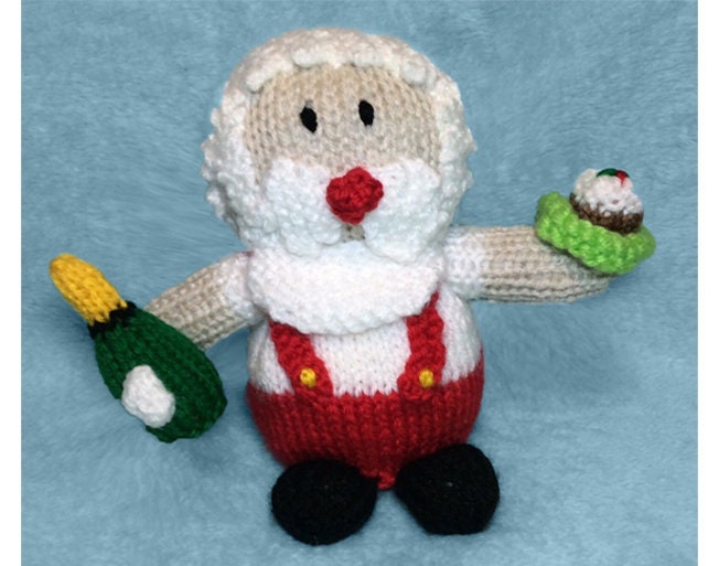 KNITTING PATTERN - Christmas Day Santa chocolate orange cover / 15 cms Eve toy