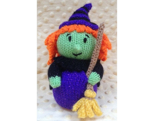 KNITTING PATTERN - Wicked Witch Chocolate orange cover / 18 cms Halloween toy