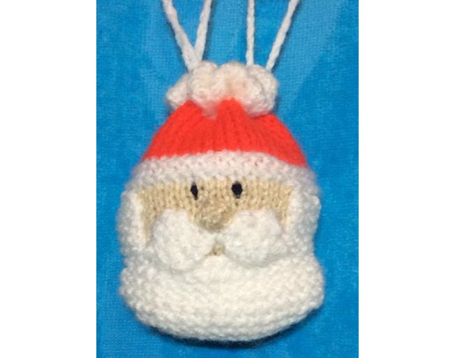 KNITTING PATTERN - Christmas Santa Drawstring Gift Bag 9cms fits Choc orange