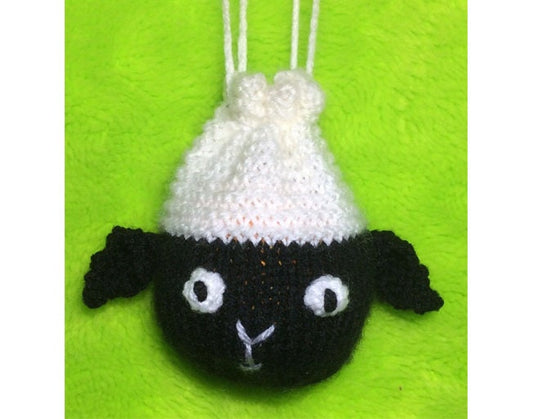 KNITTING PATTERN - Easter Lamb Drawstring Sheep Bag 10 cms fits Choc orange