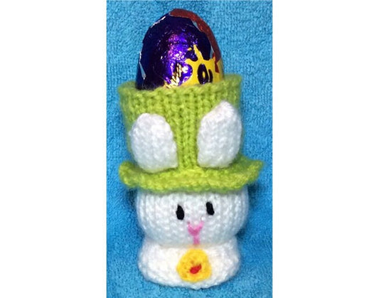 KNITTING PATTERN - Easter Bunny Head chocolate cover fits Creme Egg