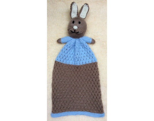 KNITTING PATTERN - Peter Rabbit comforter 48 cms Baby Easter Toy