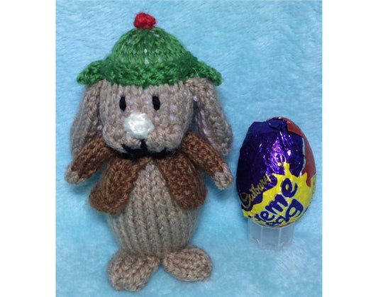 KNITTING PATTERN - Benjamin Bunny inspired Choc cover Easter Creme Egg