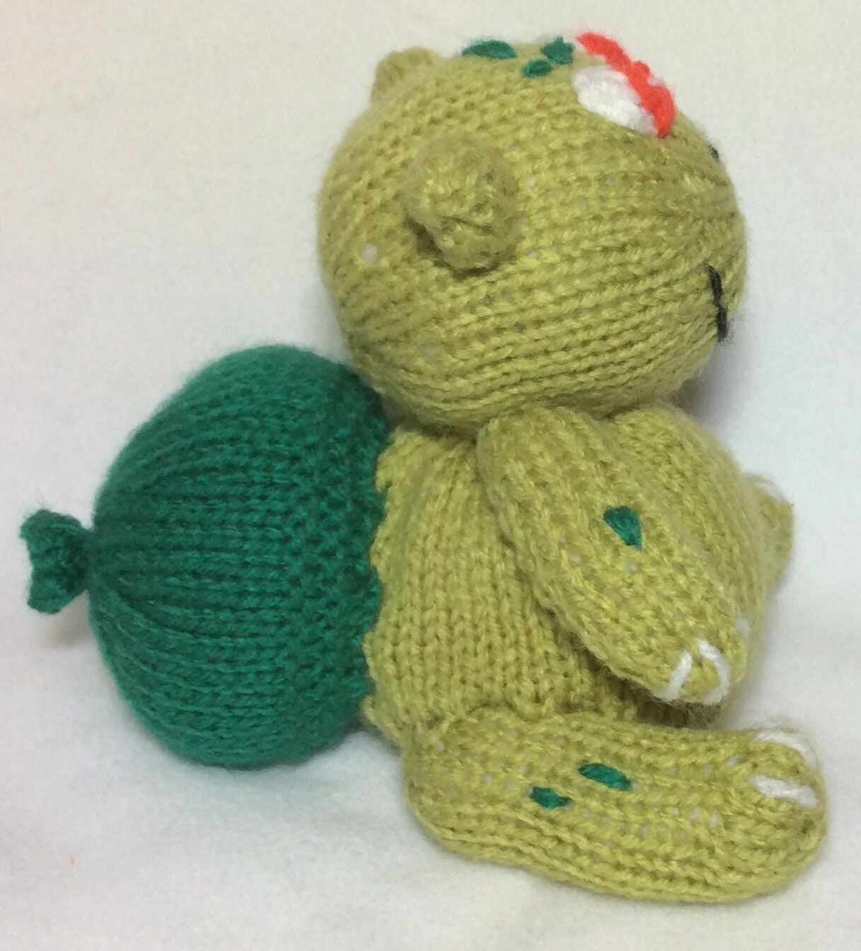 KNITTING PATTERN - Bulbasaur choc orange cover / 12cms toy