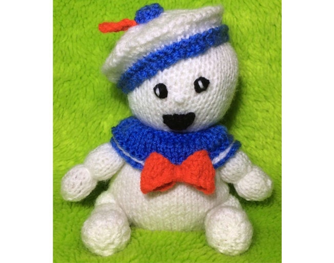 KNITTING PATTERN - Stay Puft orange cover / 15cms toy