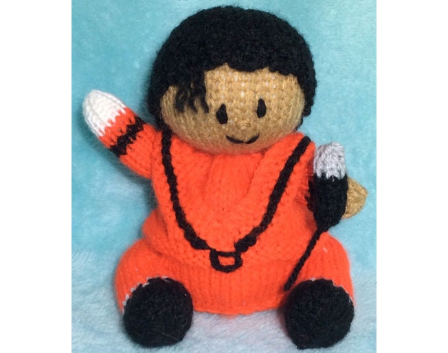 KNITTING PATTERN - Micheal Jackson orange cover / 13cm toy