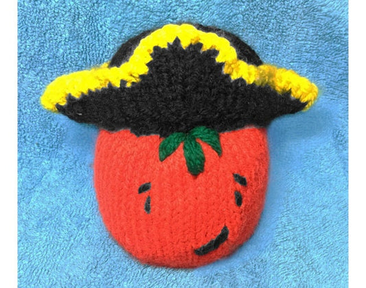 KNITTING PATTERN - Little Tom Tomato choc orange cover / 9 cms toy