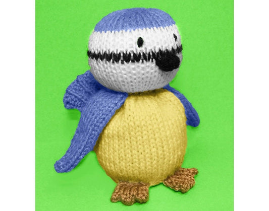 KNITTING PATTERN - Blue Tit chocolate orange cover / 13 cms Garden Bird Toy