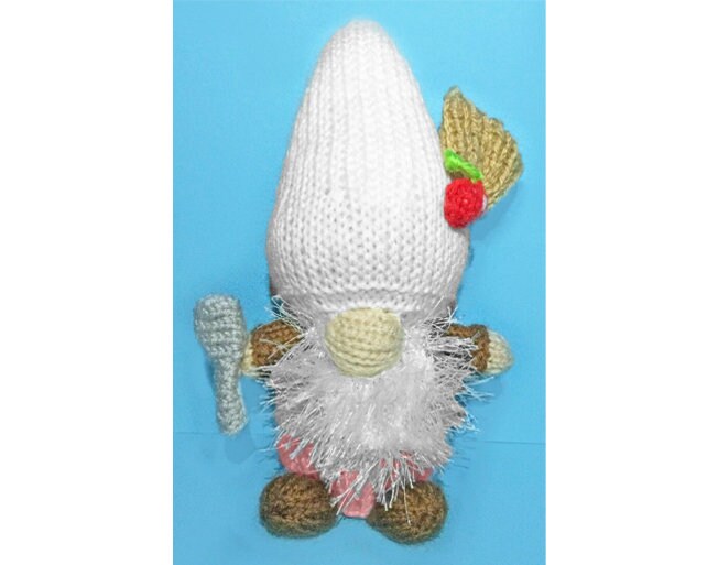 KNITTING PATTERN - Ice Cream Gonk Gnome Chocolate orange cover / 13cm Summer toy