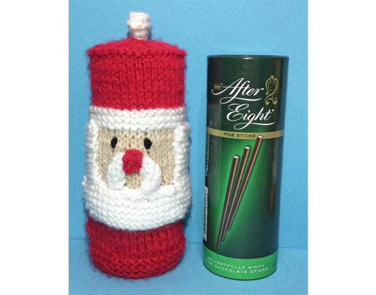 KNITTING PATTERN - Father Christmas Santa After Eight Sticks Sweet Holder 15 cms
