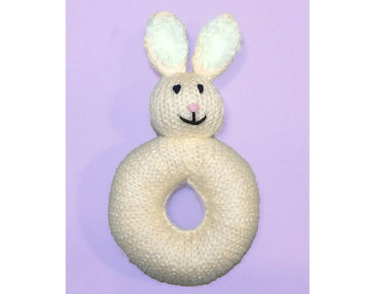 KNITTING PATTERN - Rabbit 15 cms Baby Toy - Great for Easter and charity