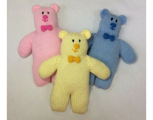 KNITTING PATTERN - Baby’s First Teddy’s Bear 24 cms Baby Soft Plush Toy